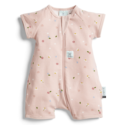 Ergopouch Baby Layers Short Sleeve  Tog 0.2 Size 0-3 Months Daisies