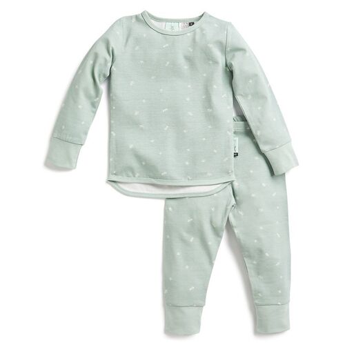 Ergopouch Pyjamas : 2 Piece set Long Sleeve TOG: 0.2 Size: 2 Year - Sage