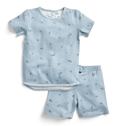 Ergopouch Baby Pyjamas 2 Piece Set Short Sleeve Tog 0.2 Size 2y Dragonflies