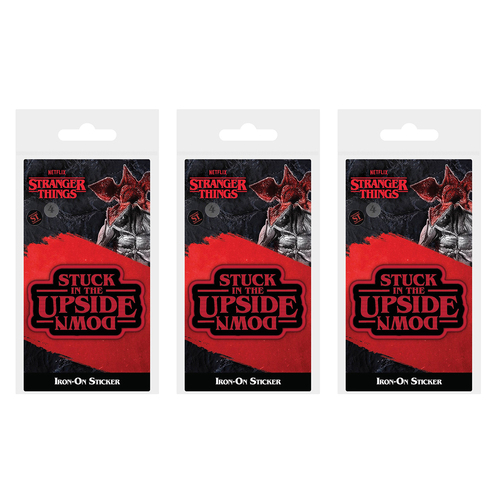3PK TV blockbusters Stranger Things Upside Down Embroidery Iron-On Patch