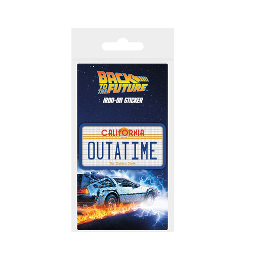 Back To The Future License Plate Fabric Iron-On Decorative Patch