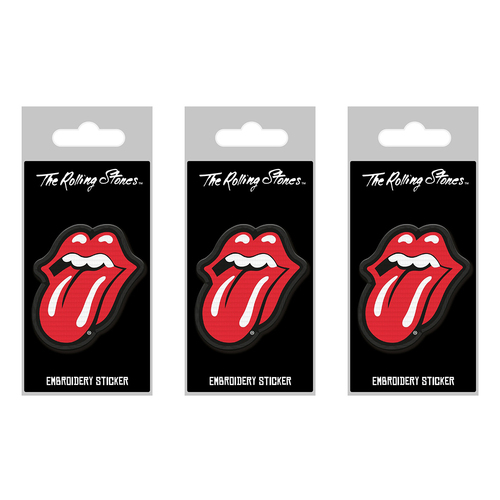 3PK Music The Rolling Stones Music Group  Tongue Embroidery Iron-On Patch