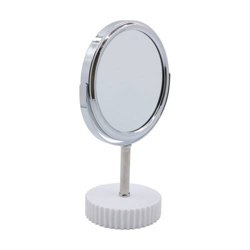 NF Living Standing Mirror 16x26cm Round For Bathrooms - White