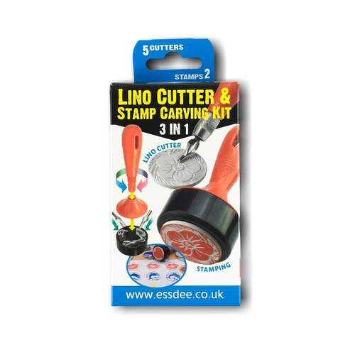 Essdee 3-In-1 Lino Versatile Cutter/Stamp Carving Creative Art Kit 4 x 45mm