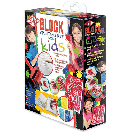 Essdee Beginner Block Printing Engraving Creative Art Kit for Kids Red