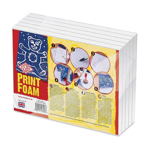 10pc Essdee 10mm Thick Beginners Block Printing Printfoam Art Set A4