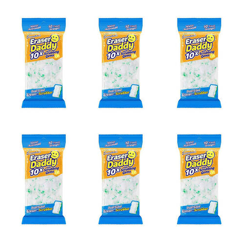 6PK Scrub Daddy Essentials Eraser Daddy Dual Sided Eraser w/ Scrubber
