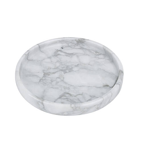 NF Living Jewellery Tray 25cm Elegant Design Marble Organizer White