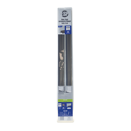 2pc ESP  Automatic Hinged Aluminium Door Seal Bronze  915x60mm