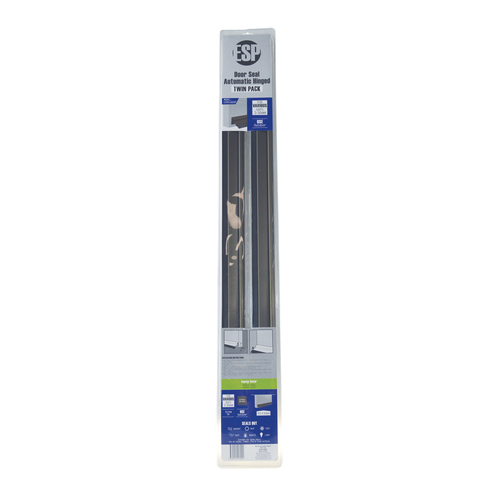 2pc ESP  Automatic Hinged Aluminium Door Seal Silver  915x60mm