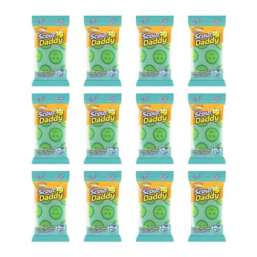 12PK Scrub Daddy Essentials Scratch Free Scouring Pad/Dishwashing Sponge Green