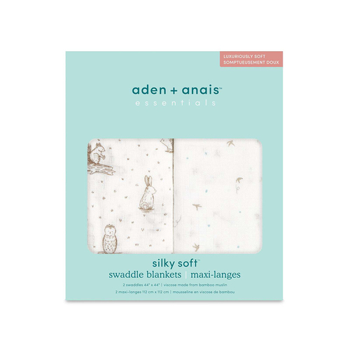 2PK Aden Anais Healing Nature 112cm Silky Soft Baby Swaddle