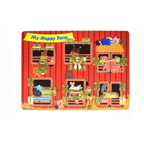 Kaper Kidz My Happy Farm Latches Puzzle Children's Toy 3yrs+