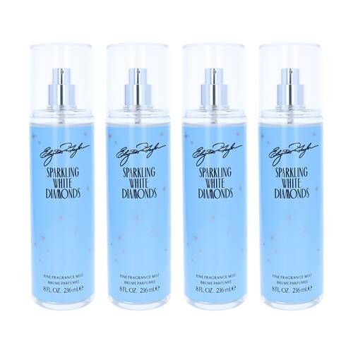 4PK Elizabeth Taylor Sparkling White Diamonds Body Mist Womens Fragrance 250mL
