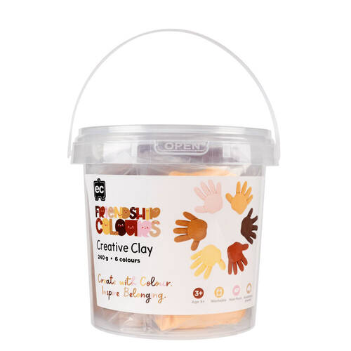 6pc Educational Colours CreativeClay Friendship Colour 240g Skin Tones