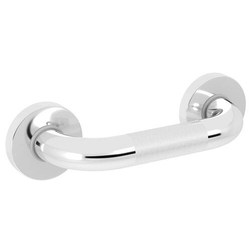 Evekare Concealed Flange Grab Rail 200 x 32mm Stainless Steel Knurled 