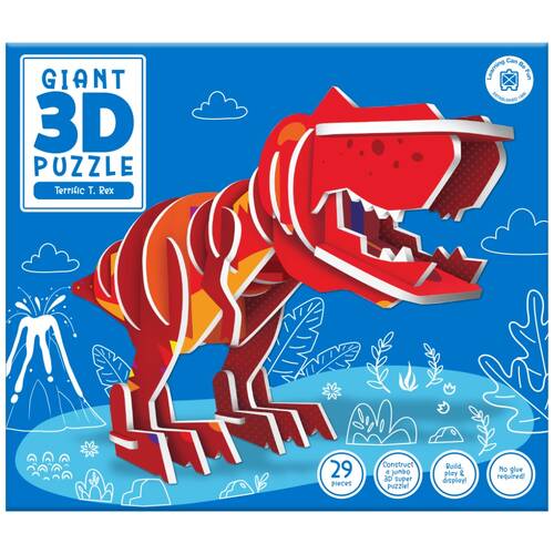 29pc Learning Can Be Fun Giant Kids 3D Puzzle Terrific T. Rex Dinosaur