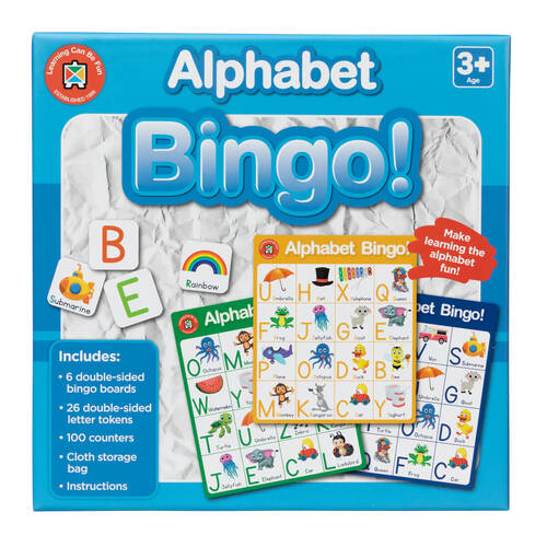 Learning Can Be Fun Alphabet Bingo Educational Childrens Toy 3y+