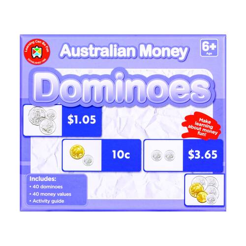 40pc Learning Can Be Fun Australian Money Dominoes Kids Education Game 6y+