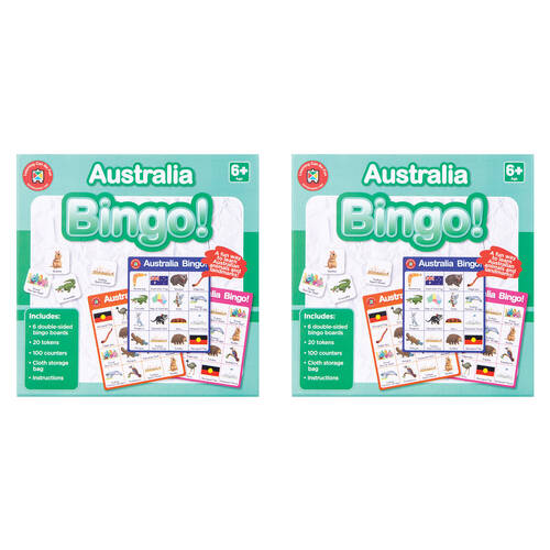 2PK Learning Can Be Fun Australia Bingo Educational Childrens Toy 6y+