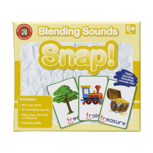 Learning Can Be Fun Blending Sounds Snap! 80 Cards Phonics Practice Kids 5y+