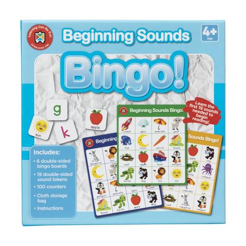 Learning Can Be Fun Beginning Sounds Bingo Phonics Game Educational 6y+