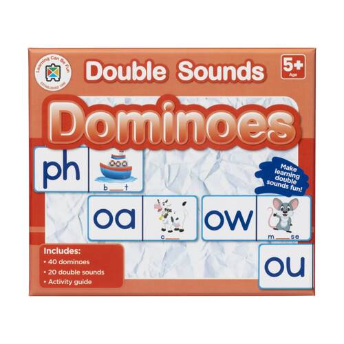 40pc Learning Can Be Fun Double Sounds Dominoes Kids Education Game 5y+