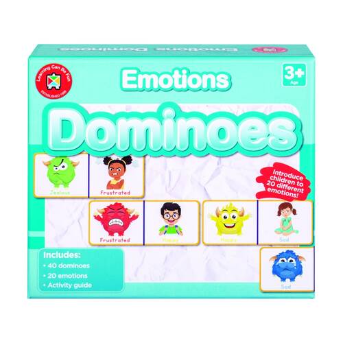 40pc Learning Can Be Fun Emotions Dominoes Kids Early Education Game 3y+