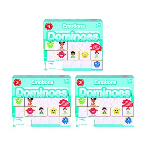 3x 40pc Learning Can Be Fun Emotions Dominoes Kids Early Education Game 3y+