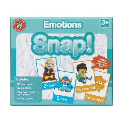 Learning Can Be Fun Emotions Snap! 80 Cards Identify Feelings Kids Game 3y+