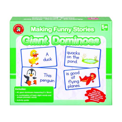 40pc Learning Can Be Fun Making Funny Stories Giant Dominoes Kids Game 5y+