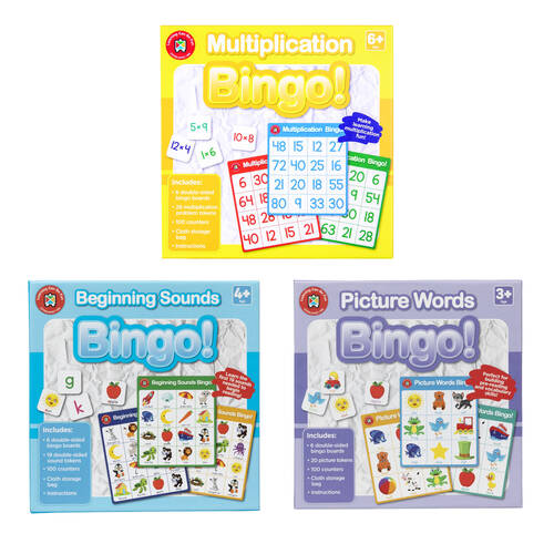 Learning Can Be Fun Maths/Literacy Bingo Childrens Game Set Educational 6y+
