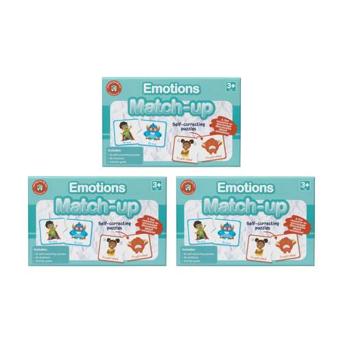3PK Learning Can Be Fun Emotions Match-Up 52 Educational Puzzles for Kids 3y+