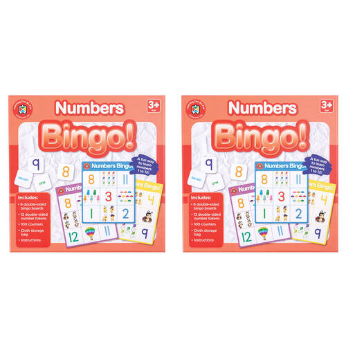 2PK Learning Can Be Fun Numbers Bingo Educational Childrens Toy 3y+