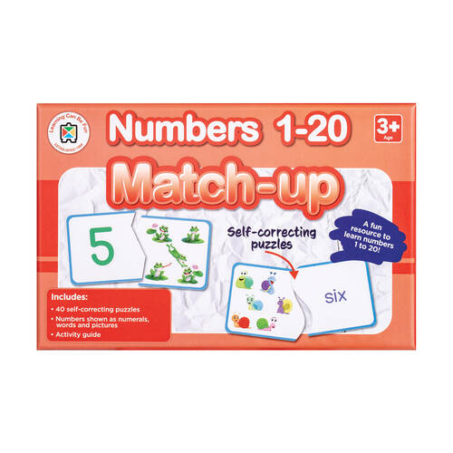 Learning Can Be Fun Numbers 1-20 Match-Up 40 Educational Puzzles for Kids 3y+