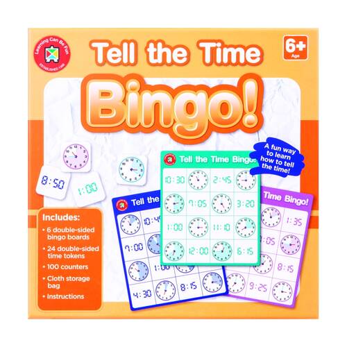 Learning Can Be Fun Tell The Time Bingo Analogue & Digital Clock Game 6y+