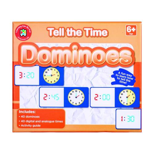 40pc Learning Can Be Fun Tell the Time Dominoes Kids Education Game 6y+