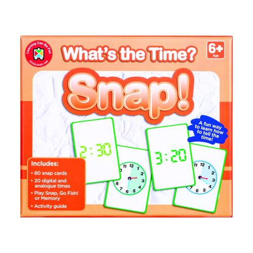 Learning Can Be Fun What's The Time Snap! 80 Cards Digital/Analogue Game 6y+