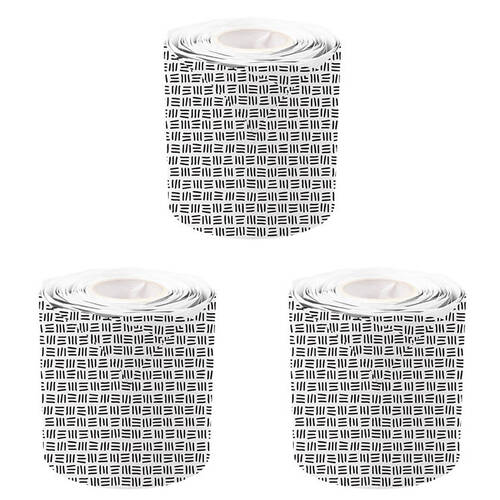 3PK Learning Can Be Fun Black & White Lines Rolled Scalloped Border 6.5 x 15.2cm