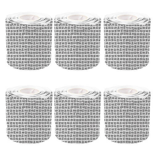 6PK Learning Can Be Fun Black & White Lines Rolled Scalloped Border 6.5 x 15.2cm