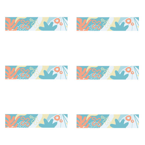 6x 12pc Learning Can Be Fun Coastal Breeze Abstract Border Pack 90cm x 7.5cm