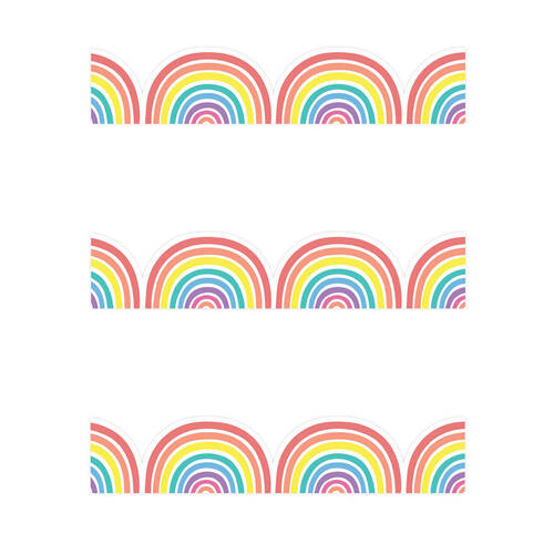 3x 12pc Learning Can Be Fun Rainbow Die-Cut Border Pack 90cm x 7.5cm