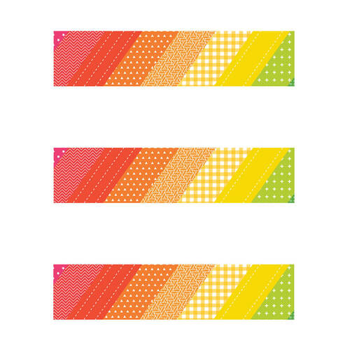 3x 12pc Learning Can Be Fun Rainbow Patterns Border Pack 90cm x 7.5cm