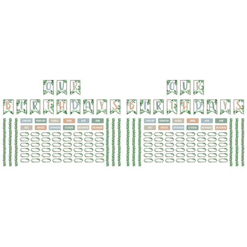 2x 78pc Learning Can Be Fun Eucalyptus Essentials Birthday Bulletin Board Set