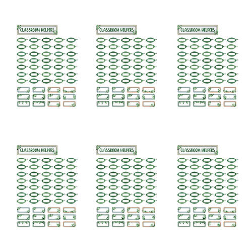 6x 48pc Learning Can Be Fun Class Helpers Bulletin Board Set Eucalyptus