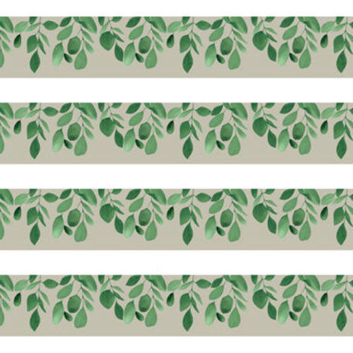 4x 12pc Learning Can Be Fun Eucalyptus Essentials Magnetic Border Pack 60x4cm