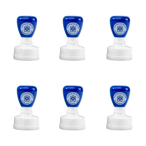 6PK Learning Can Be Fun Giggle & Grow Keep It Up Self-Inking Merit Stamp Blue
