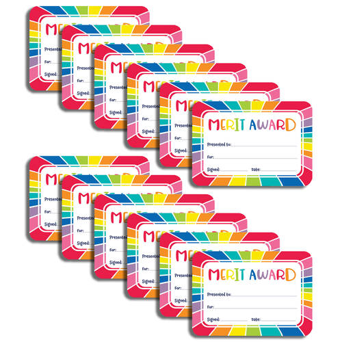 12x 30pc Learning Can Be Fun Giggle & Grow Merit Award Certificates A5