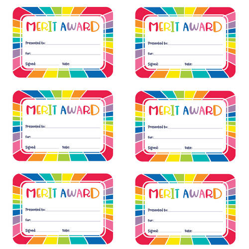 6x 30pc Learning Can Be Fun Giggle & Grow Merit Award Certificates A5