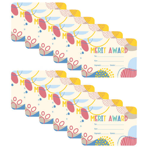 12x 30pc Learning Can Be Fun Growing Minds Merit Award Certificates A5
